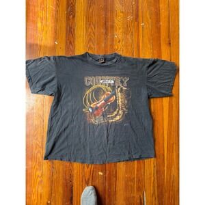 Vintage 1992 3D Emblem Keep It Country T-Shirt XXL Quaker City OH